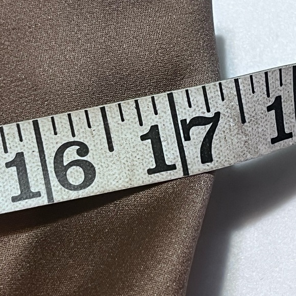 David’s Bridal Dress 10 Champagne Satin Halter Ruched Bust Wedding Guest Formal - Picture 3 of 7